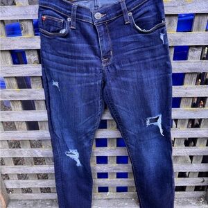 Hudson Jeans Dark Blue Distressed Skinny Jeans